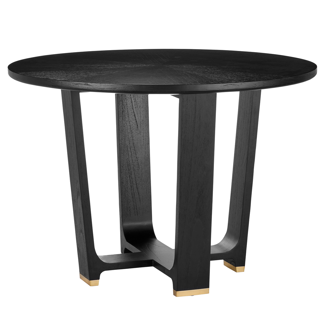 Currey & Co. 29.75" Blake Black Mindi Wood Dining Table 3000-0260