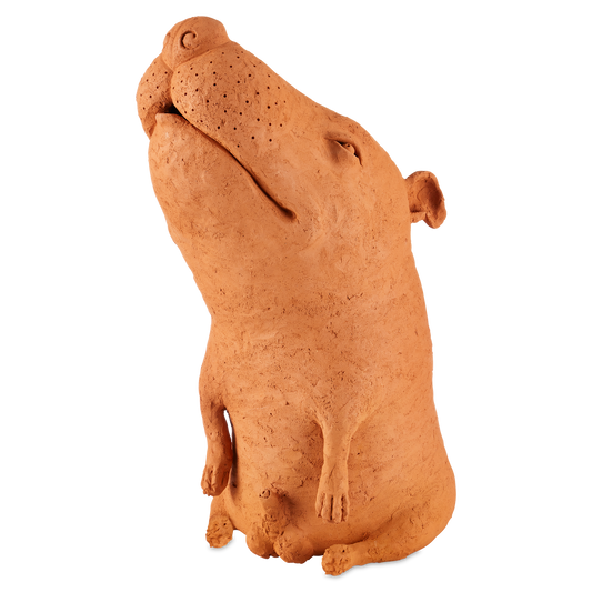 Currey & Co. 23.5" Terracotta Sam the Mutt 1200-0837