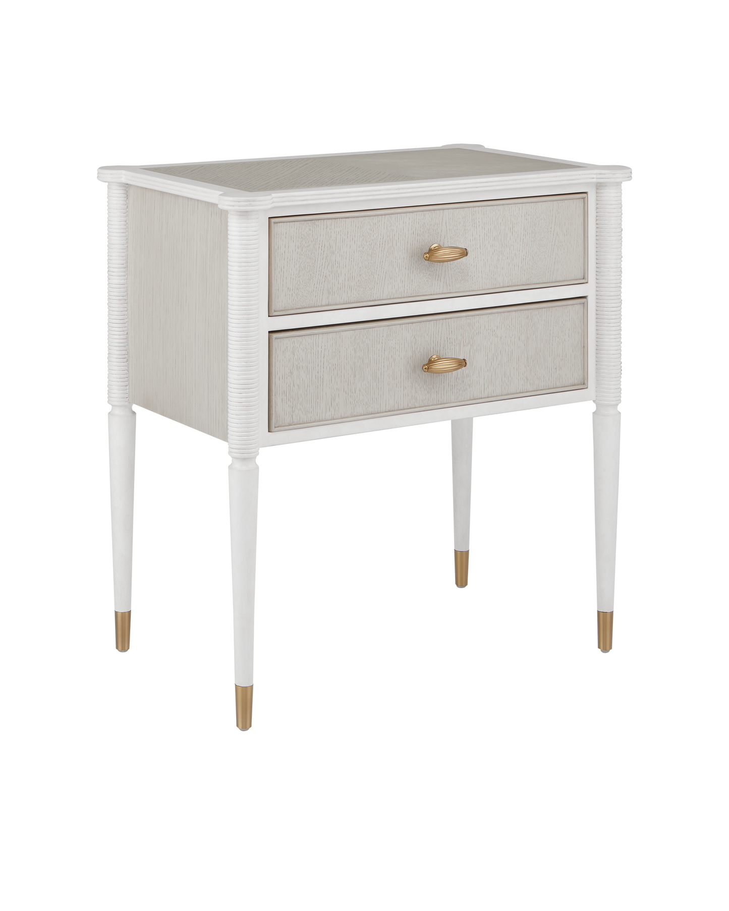 Currey & Co. Aster White Nightstand 3000-0191