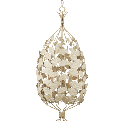 Currey & Co. Maidenhair 18" Cream 5-Light Chandelier 9000-1118