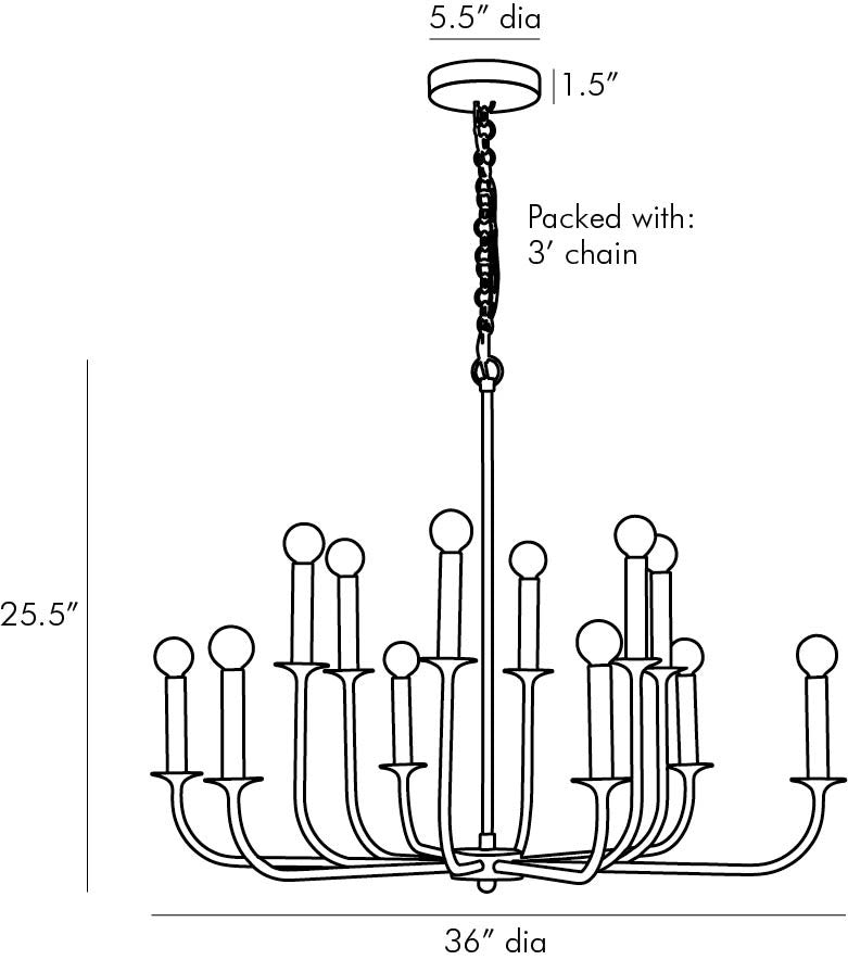 Arteriors Home Breck Small Chandelier 89343