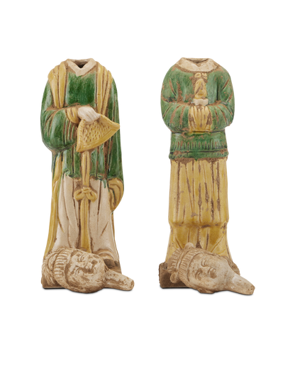 Currey & Co. Tang Dynasty Palace Servants Set of 2 1200-0597