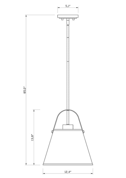 Z-Lite Z-Studio 1 Light Pendant in Brushed Nickel 743P12-BN