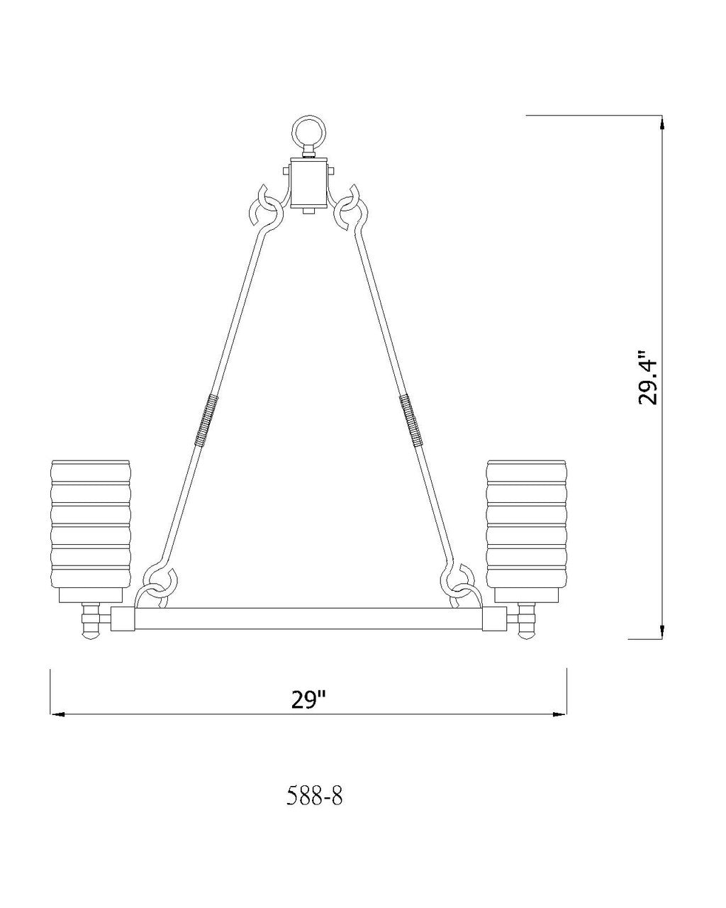 Z-Lite Tahoe 8 Light Outdoor Chandelier in Ashen Barnboard 588-8ABB