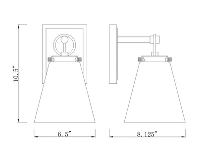 Z-Lite Harper 1 Light Wall Sconce in Chrome 483-1S-CH