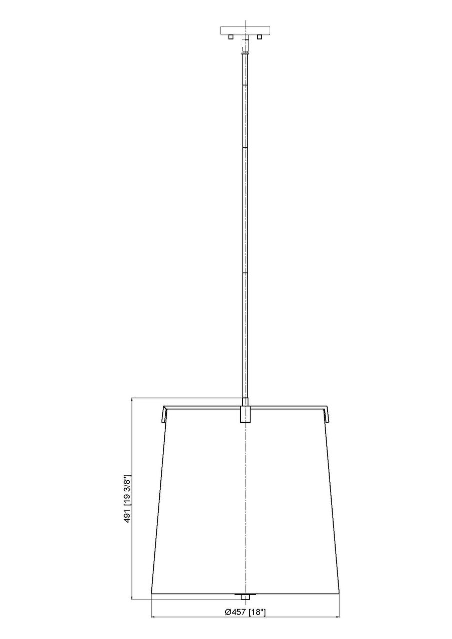 Z-Lite Weston 5 Light Pendant in Brushed Nickel 3501P18-BN