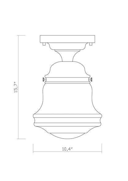 Z-Lite Vaughn 1 Light Flush Mount in Heritage Brass 735F10-HBR