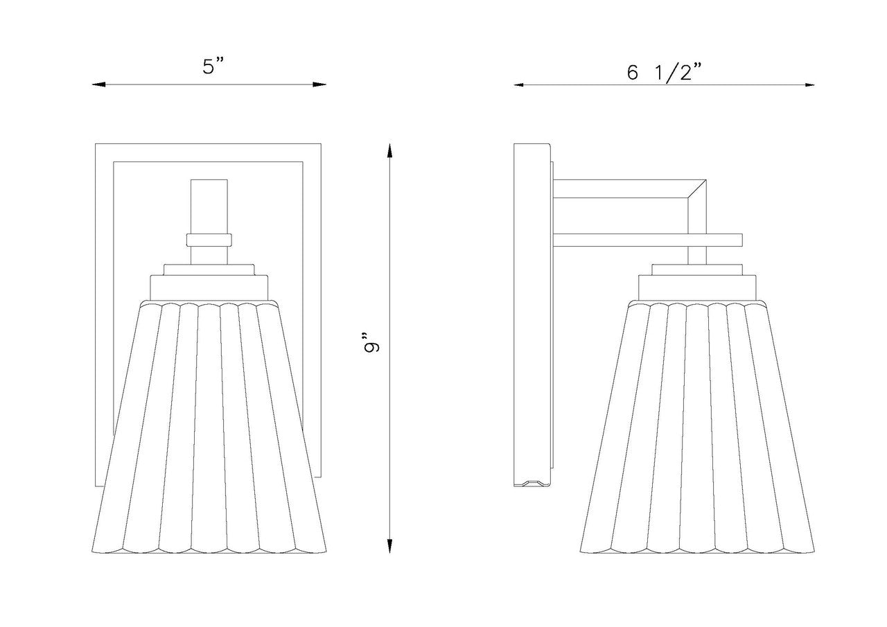 Z-Lite Lyna 1 Light Wall Sconce in Brushed Nickel 823-1S-BN