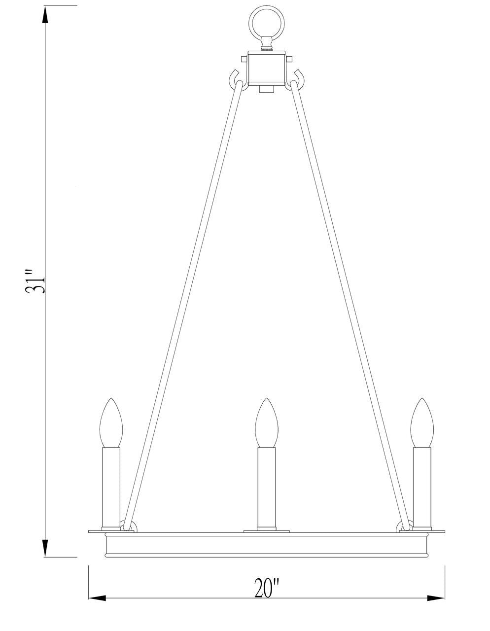 Z-Lite Barclay 8 Light Chandelier in Olde Brass 482S-8-20OBR