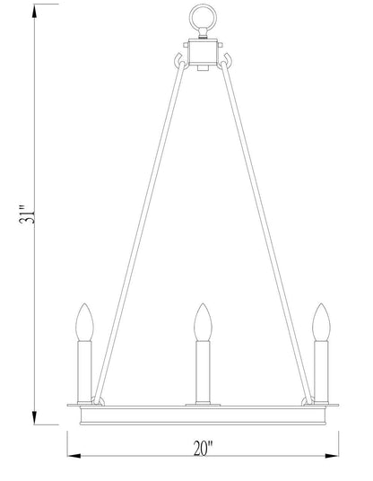 Z-Lite Barclay 8 Light Chandelier in Olde Brass 482S-8-20OBR