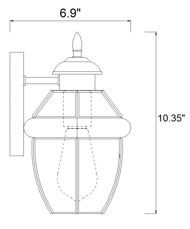 Z-Lite Westover 1 Light Outdoor Wall Light in Black 580XS-BK