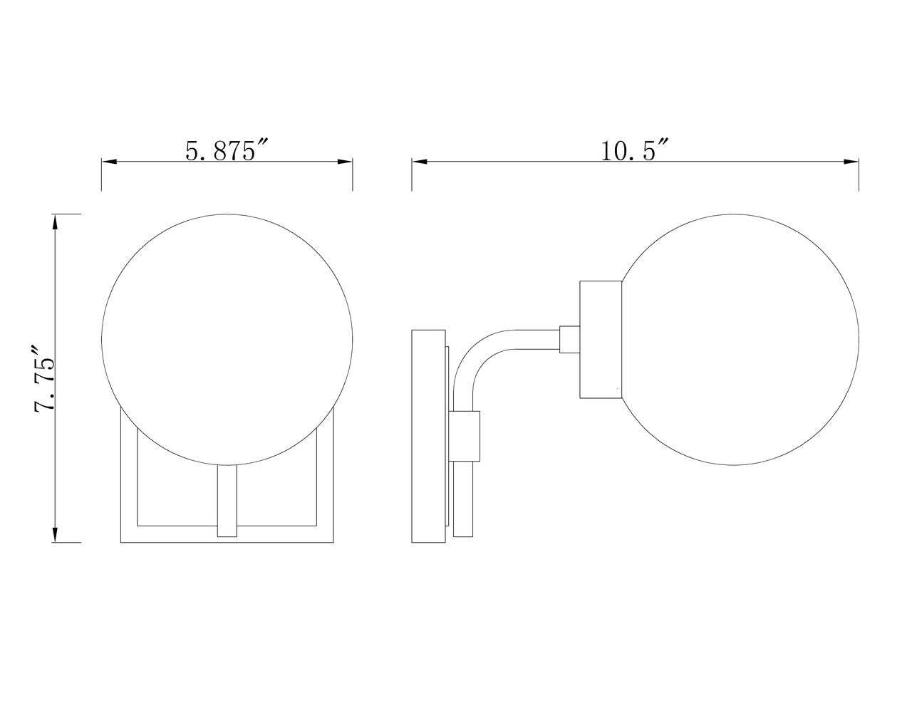 Z-Lite Parsons 1 Light Wall Sconce in Matte Black + Brushed Nickel 477-1S-MB-BN