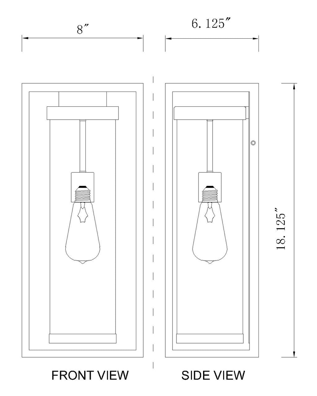 Z-Lite Dunbroch 1 Light Outdoor Wall Light in Deep Bronze + Outdoor Brass 584M-DBZ-OBS