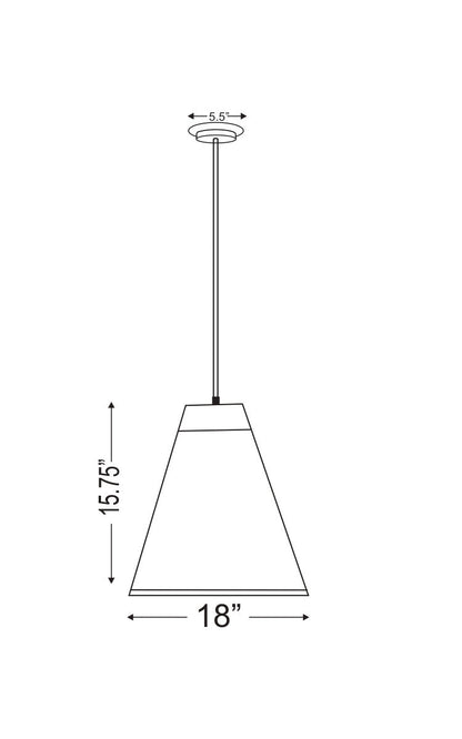 Z-Lite Eaton 1 Light Pendant in Rubbed Brass 6011P18-RB