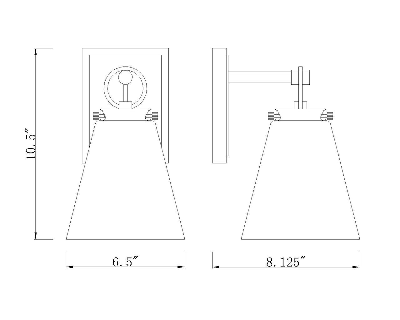 Z-Lite Harper 1 Light Wall Sconce in Brushed Nickel 483-1S-BN