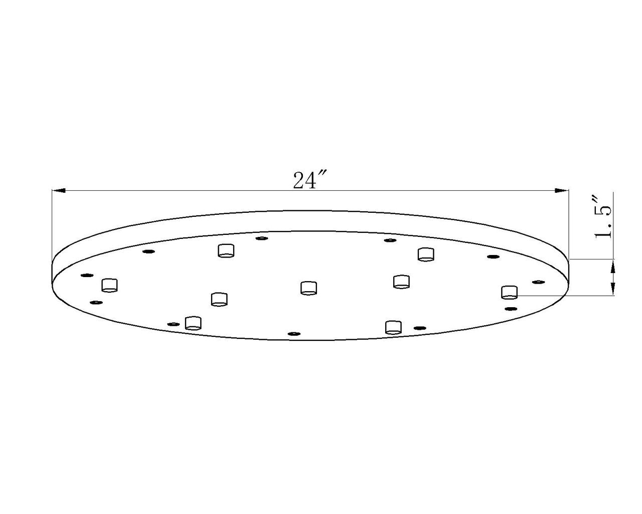 Z-Lite Multi Point Canopy 11 Light Ceiling Plate in Brushed Nickel CP2411R-BN