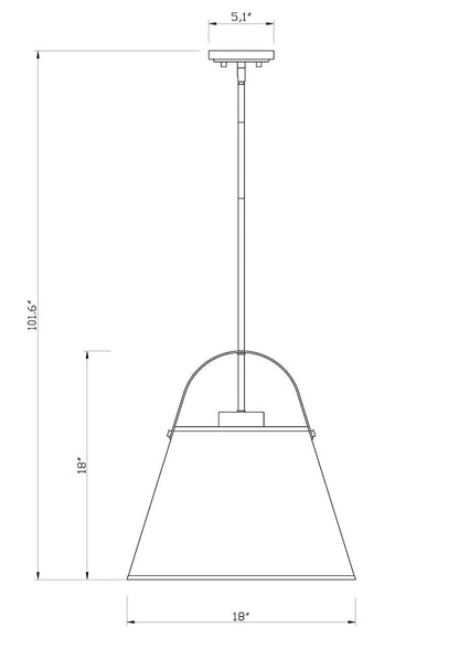 Z-Lite Z-Studio 1 Light Pendant in Heritage Brass 743P18-HBR