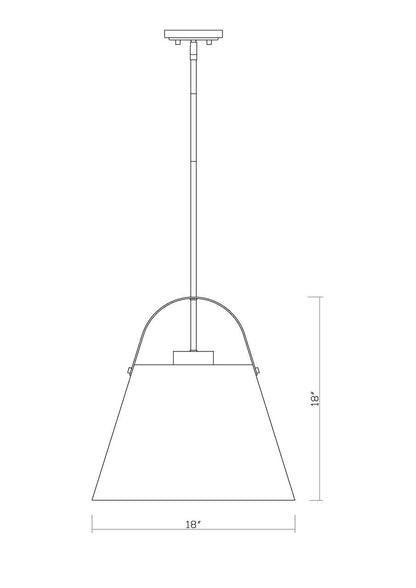 Z-Lite Z-Studio 1 Light Pendant in Matte White + Brushed Nickel 726P18-MW+BN