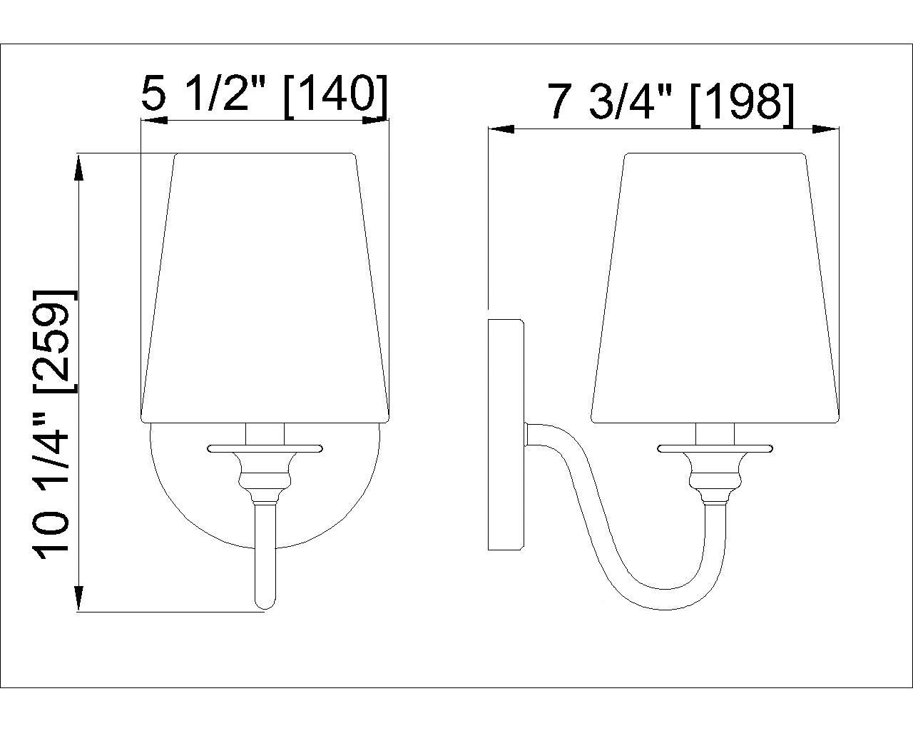 Z-Lite Gianna 1 Light Wall Sconce in Modern Gold 7509-1S-MGLD