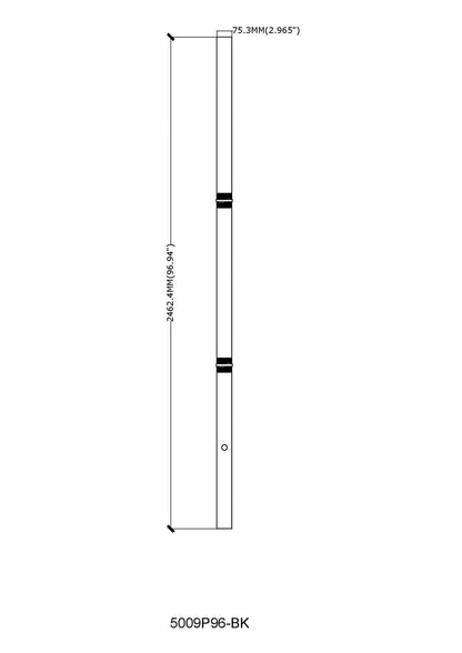 Z-Lite Outdoor Post Outdoor Post in Black 5009P96-BK