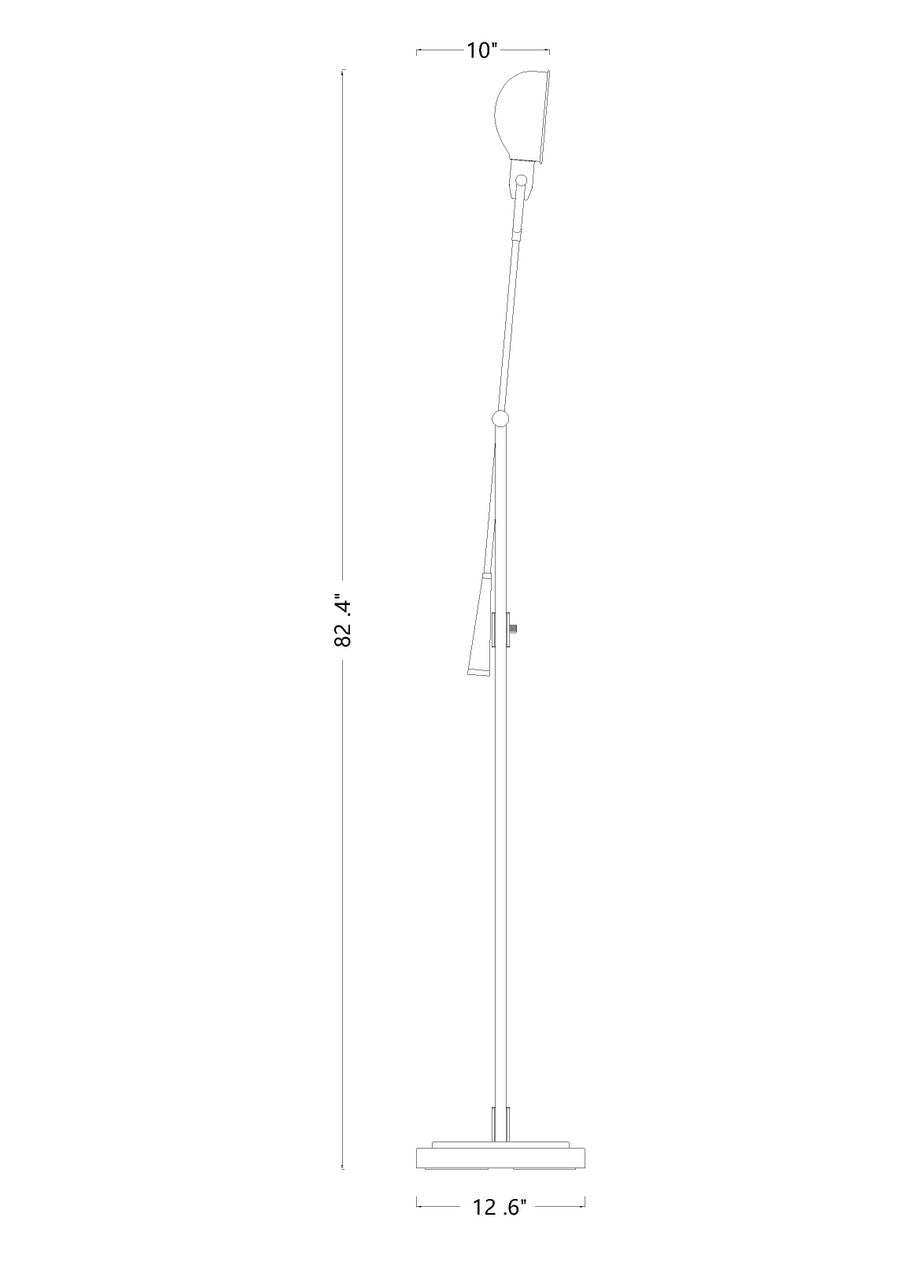 Z-Lite Grammercy Park 1 Light Floor Lamp in Polished Nickel 741FL-PN