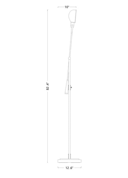 Z-Lite Grammercy Park 1 Light Floor Lamp in Polished Nickel 741FL-PN