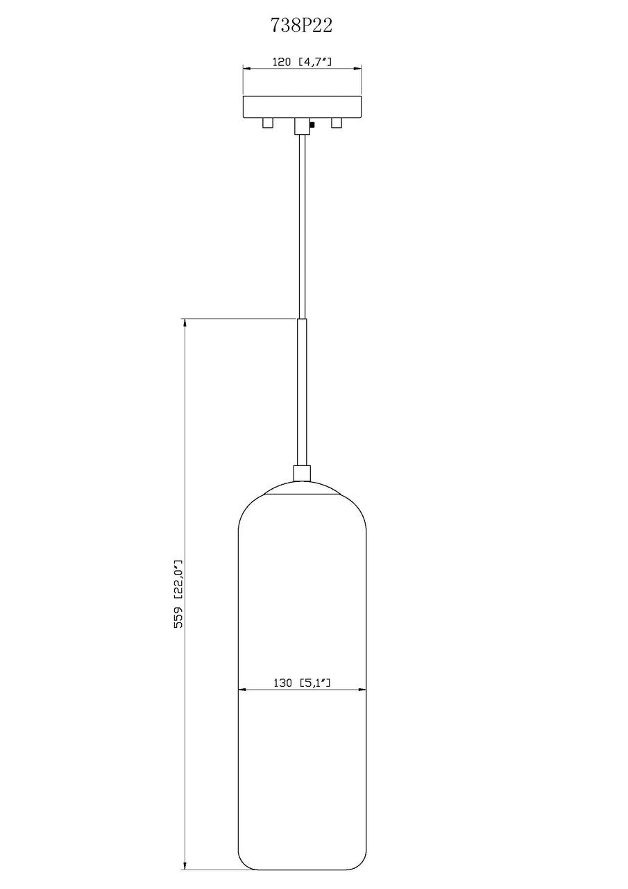 Z-Lite Monty 1 Light Pendant in Heritage Brass 738P22-HBR