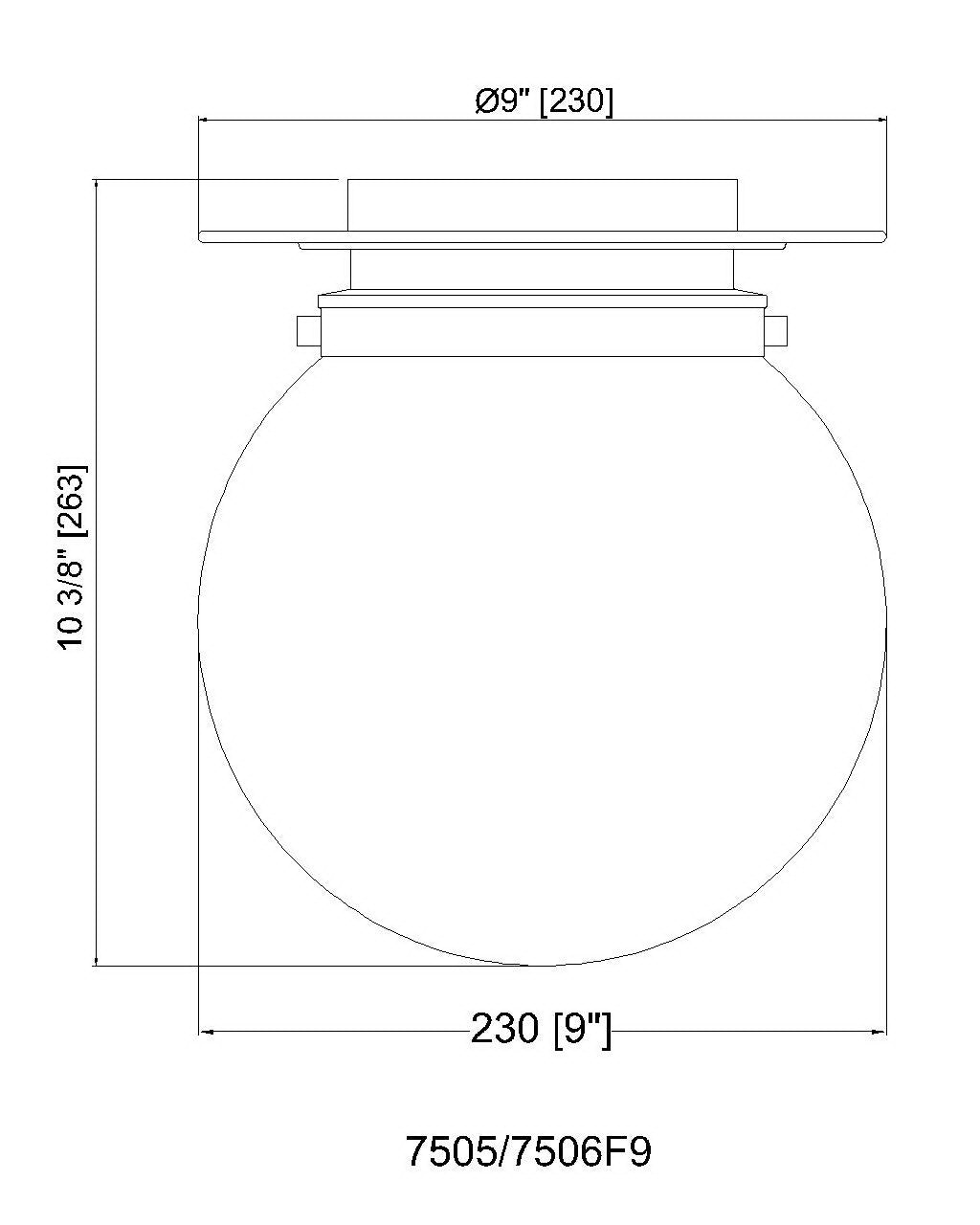 Z-Lite Calhoun 1 Light Flush Mount in Matte Black 7505F9-MB