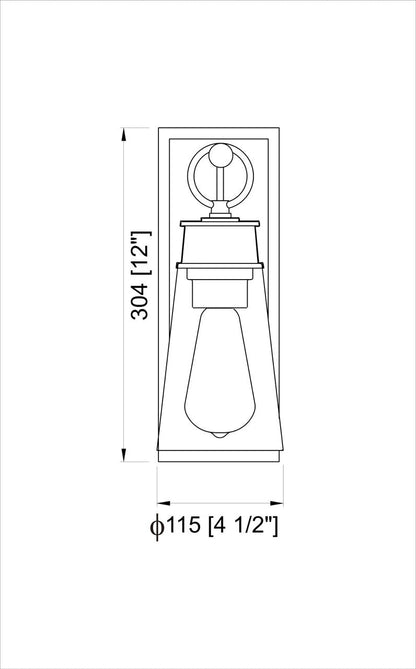 Z-Lite Wentworth 1 Light Wall Sconce in Polished Nickel 2300-1SS-PN