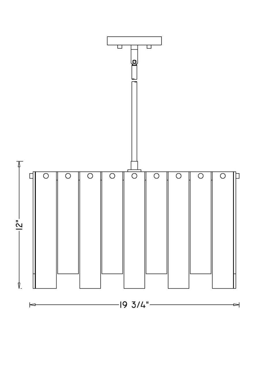 Z-Lite Viviana 8 Light Chandelier in Polished Nickel 345P20-PN