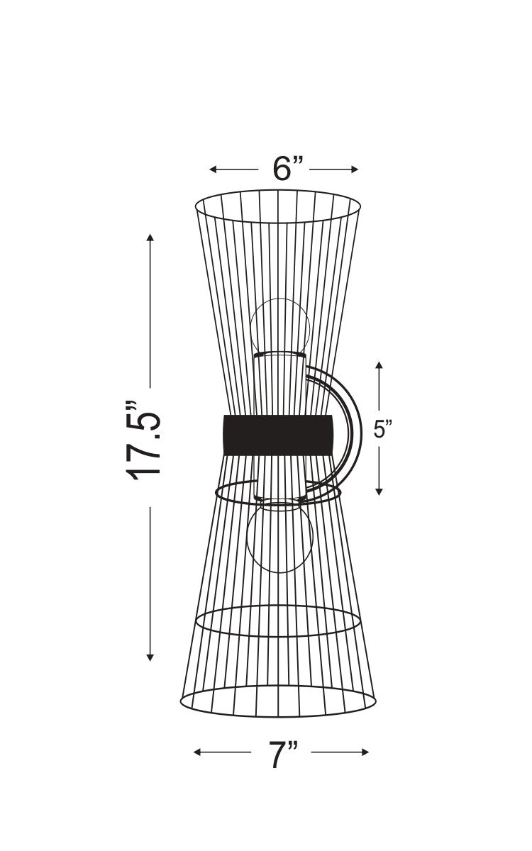 Z-Lite Alito 2 Light Wall Sconce in Polished Nickel 6015-2S-PN