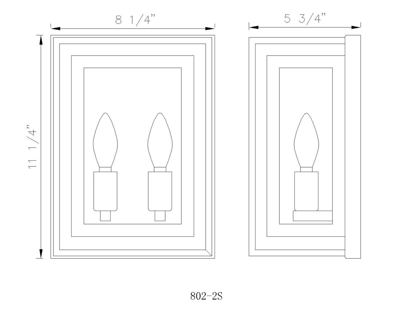 Z-Lite Infinity 2 Light Wall Sconce in Misty Charcoal 802-2S-MC