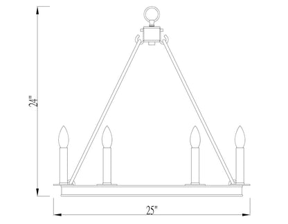 Z-Lite Barclay 6 Light Chandelier in Olde Brass 482R-6OBR