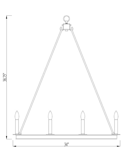 Z-Lite Barclay 12 Light Chandelier in Matte Black 482S-12MB