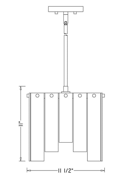 Z-Lite Viviana 1 Light Pendant in Polished Nickel 345P12-PN