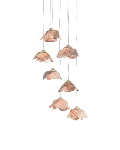 Currey & Co. Catrice 7-Light Round Multi-Drop Pendant 9000-0676