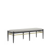 Currey & Co. Visby Black Bench, Arita Smoke 7000-0312