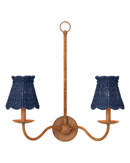 Currey & Co. Annabelle Indigo Tapered Chandelier Shade 0900-0037