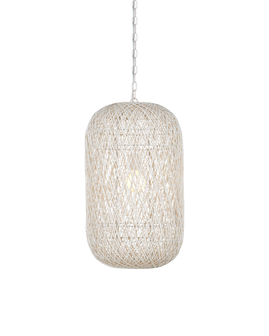 Currey & Co Cocoon Medium Pendant in Cream/Vanilla 9000-1211