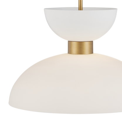 Currey & Co. Zevio White Pendant 9000-1094