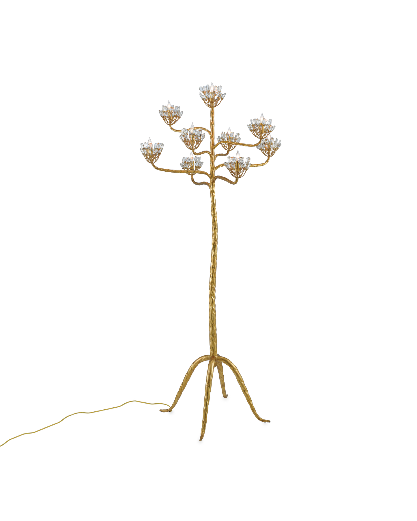 Currey & Co. Agave Americana Gold Floor Lamp 8000-0045