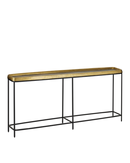 Currey & Co. Tanay Brass Console Table 4000-0150