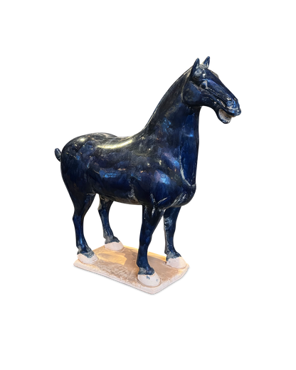 Currey & Co. Tang Dynasty Large Blue Horse 1200-0781