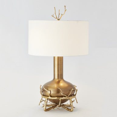 Global Views Fat Brass Twig Table Lamp 9.92234