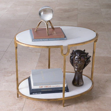 Global Views Iron and Stone Side Table 9.91787