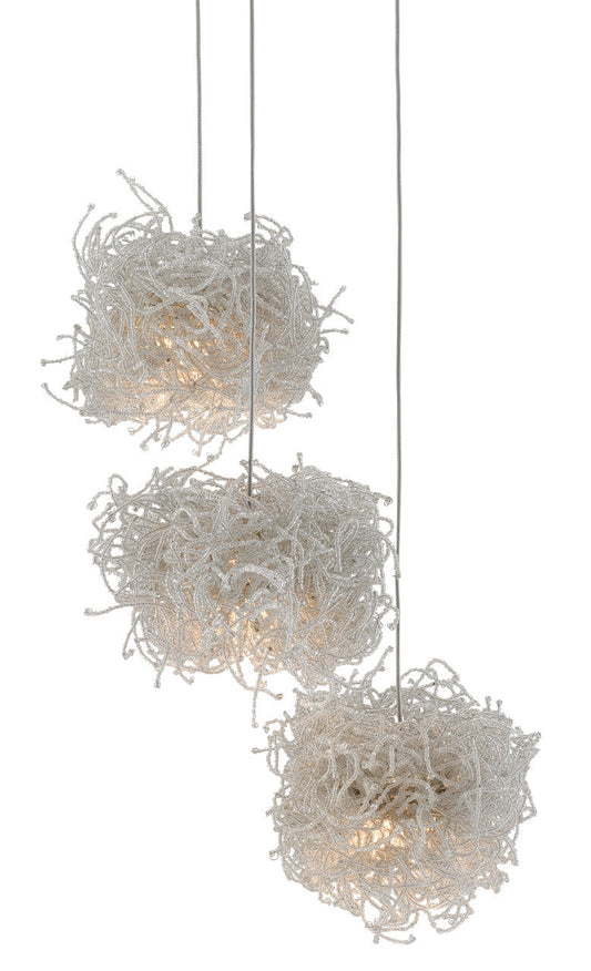 Currey & Co. Birds Nest 3-Light Multi-Drop Pendant 9000-0696