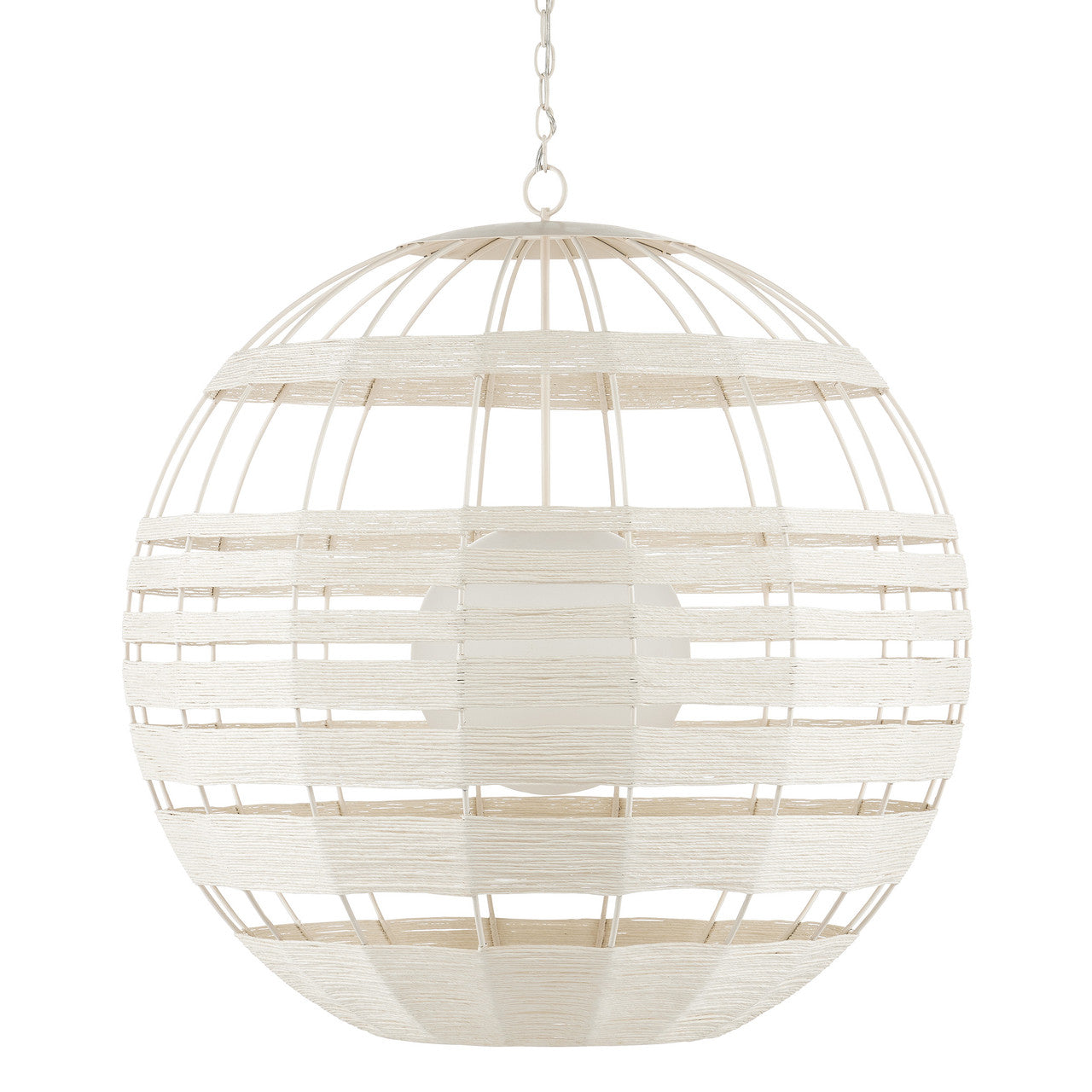 Currey & Co. Lapsley White Orb Chandelier 9000-0835