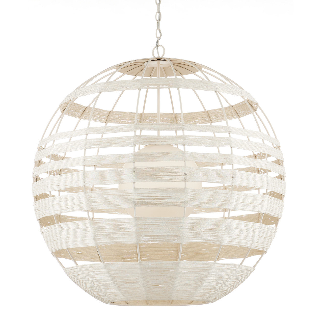 Currey & Co. Lapsley White Orb Chandelier 9000-0835