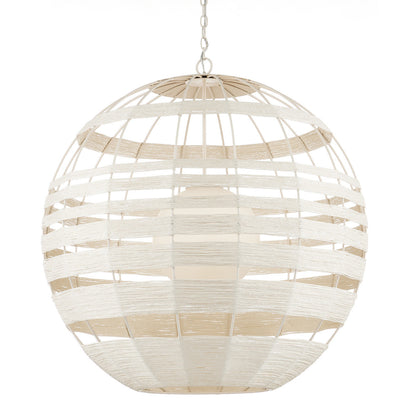 Currey & Co. Lapsley White Orb Chandelier 9000-0835