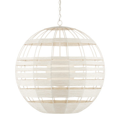 Currey & Co. Lapsley White Orb Chandelier 9000-0835